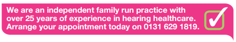 Independent family run hearing aid centre in Edinburgh, Call 01316291819