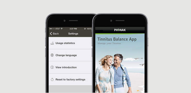 Tinnitus therapy app from Phonak
